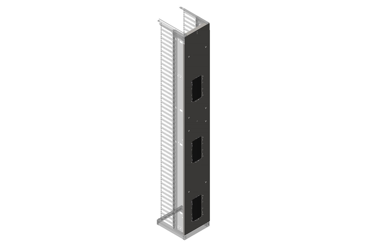 Chatsworth 33545-703 | Mid-Panel Brush Assembly Kit; Evolution Single-Sided Vertical Cable Manager; 7'H x 10"W (2134 mm x 250 mm)