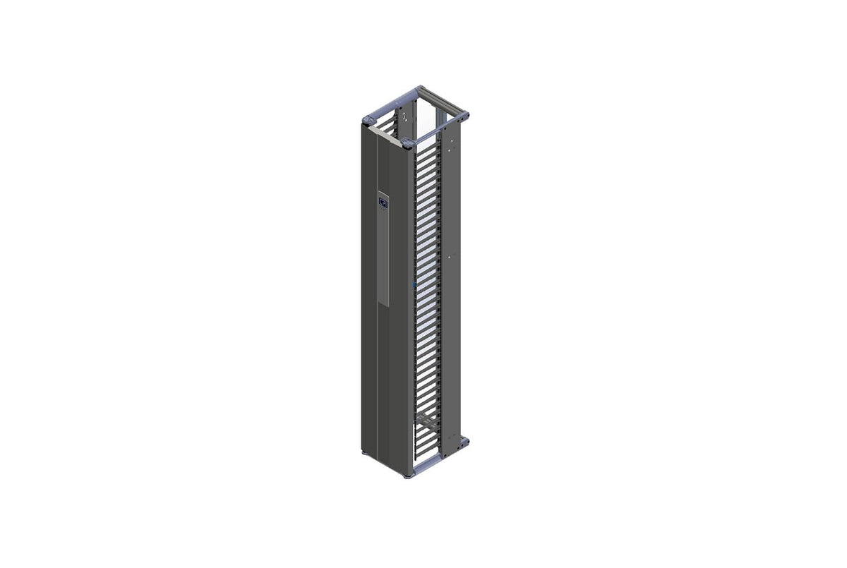 Chatsworth Products 32612-E03 | Motive Single-Sided Vertical Cable Manager, 7'H x 10"W x 15.5"D, Glacier White with Black Fingers