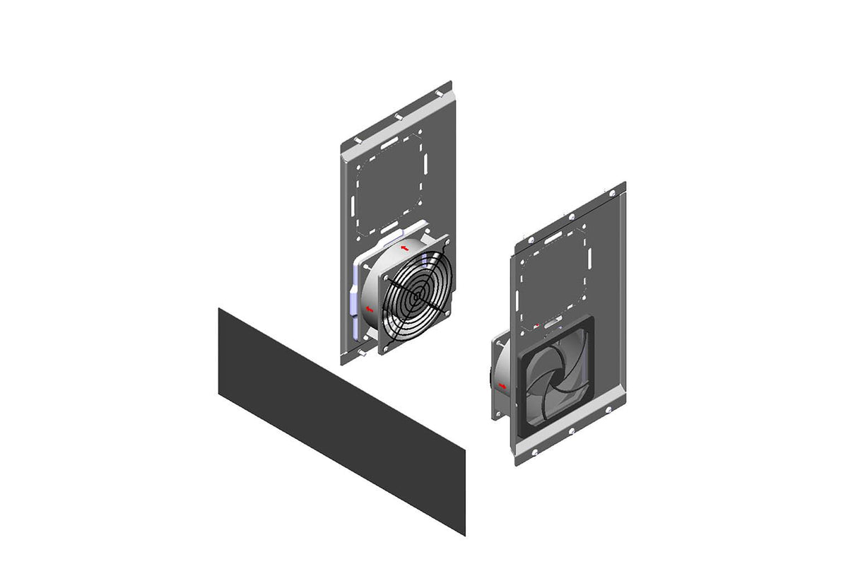 Chatsworth Products Inc 43035-E06 | VersaEdge Cooling Kit, 6 RMU, Two Panels, Pair of Fans, One Magnetic Blanking Panel, Glacier White