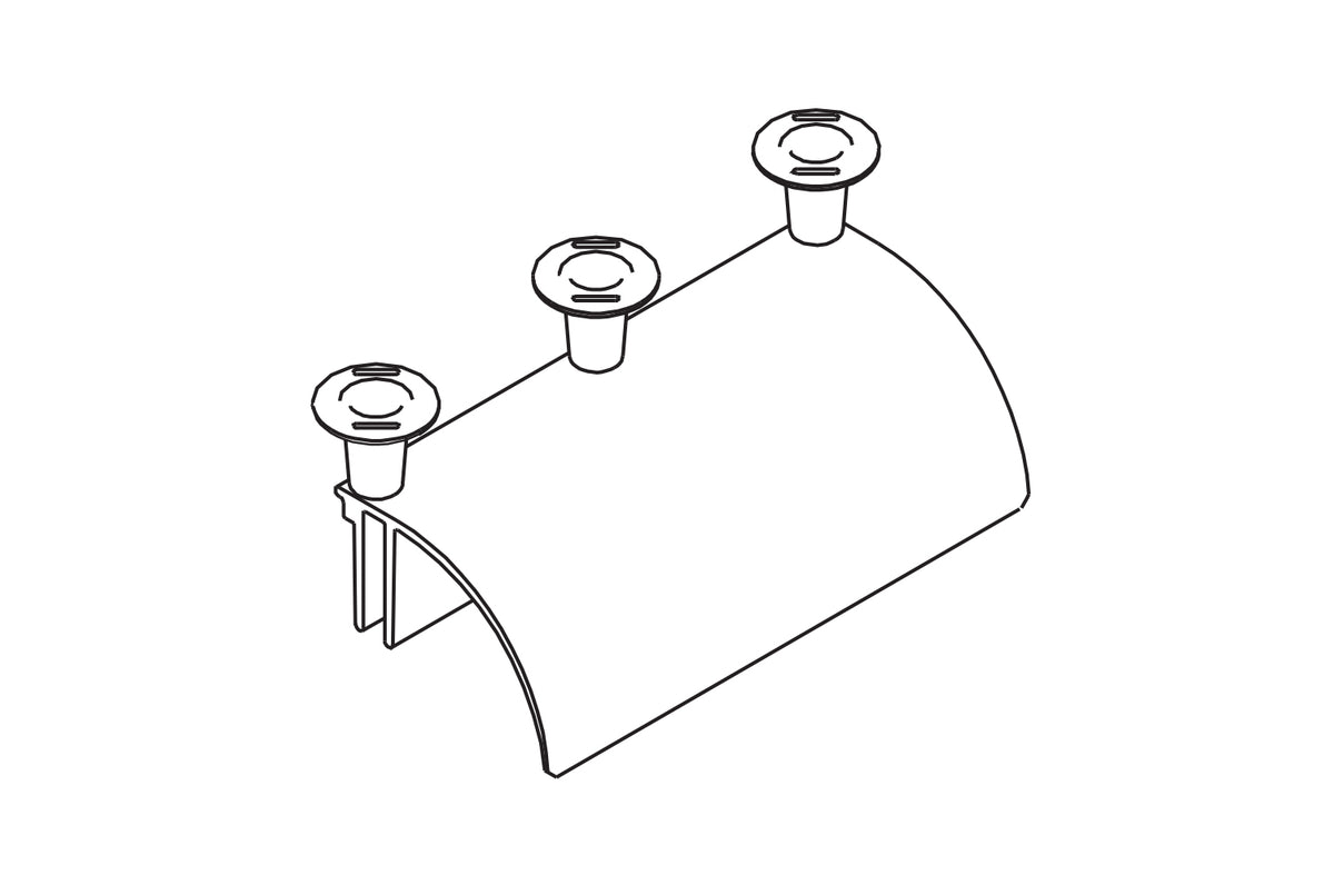 Chatsworth 12101-E03 | 5"w Radius Drop For Miscrunway Stringer, Incls 2cable Spools Glacier
