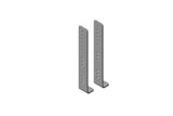 Chatsworth 60508-E06 | Cable Pathway Elevation Kit Zeta Frame Cabinet, Two Tier, 4 1 Pair, Glacier White