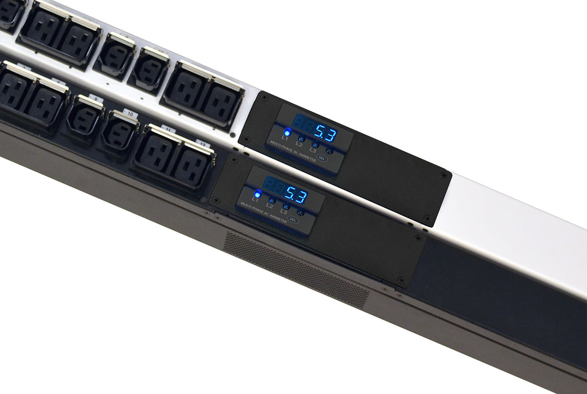 Chatsworth E1-2017-CE | Metered PDU, 36 x C13, 6 x C19, 3PH, Magnetic Breaker, 1x Black 1 x White Per Pack