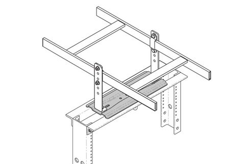 Chatsworth 10506-016 | Cable Runway Elevation Kit For Cabinets, 4"- 6" High, Quantity per Package: 1 Pair, Gold