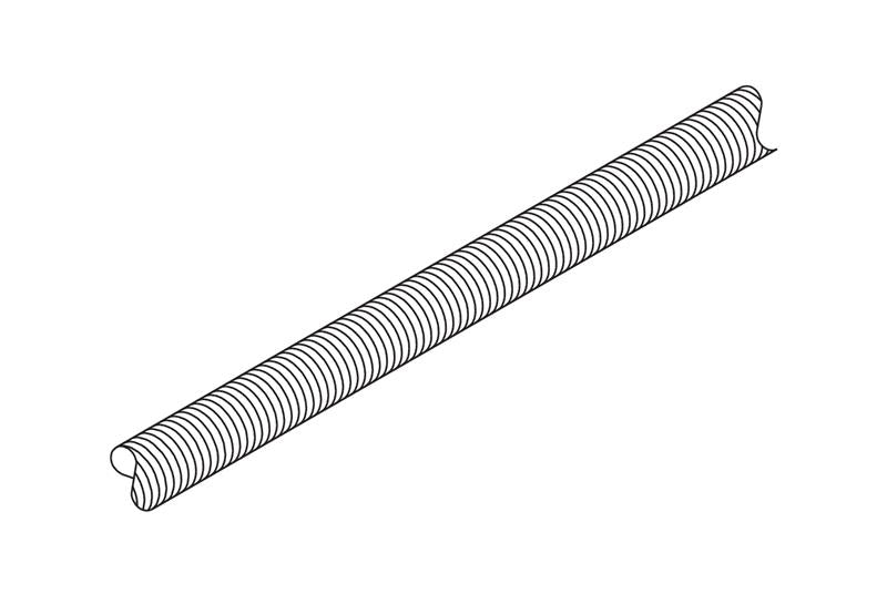 Chatsworth 11440-024 | Threaded Drop Rod, 24"L, Gold