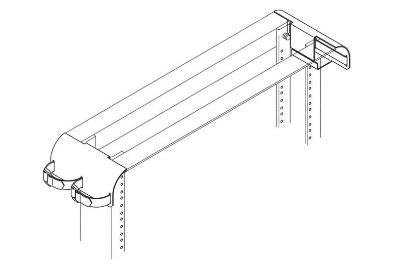 Chatsworth 12392-706 | Rack Radius Drop, for 3" (80 mm) Rack Channels without Vertical Cabling Sections, Black