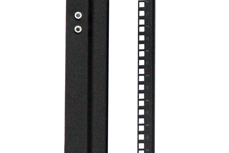 Chatsworth 15330-703 | Adjustable ServerRack Center Rail, 84"H (2100 mm), 45 RMU, 19"W (482.6 mm), Square-Punched Mounting Holes, Black