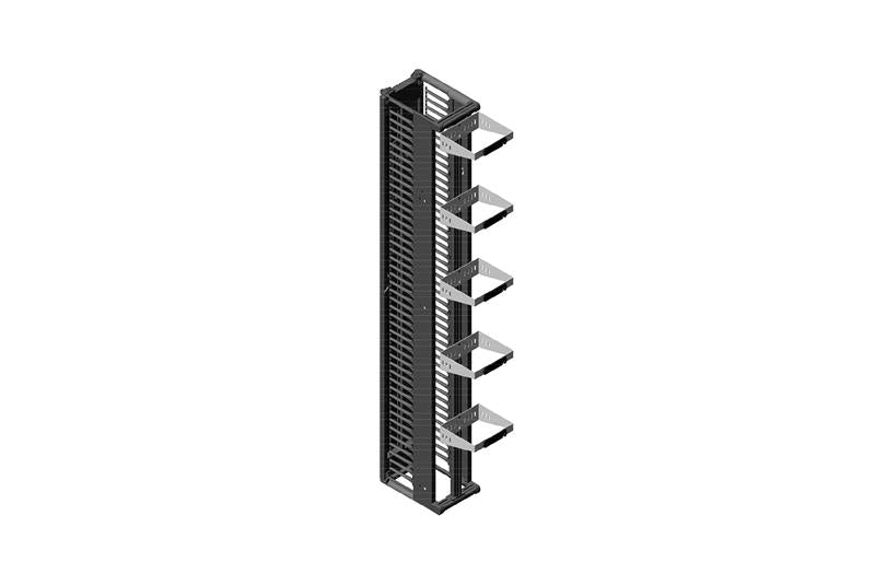 Chatsworth 32573-E02 | Cable Ring Kit for Motive Single-Sided Vertical Cable Manager, 10"W (250 mm), Glacier White, Pack of 5