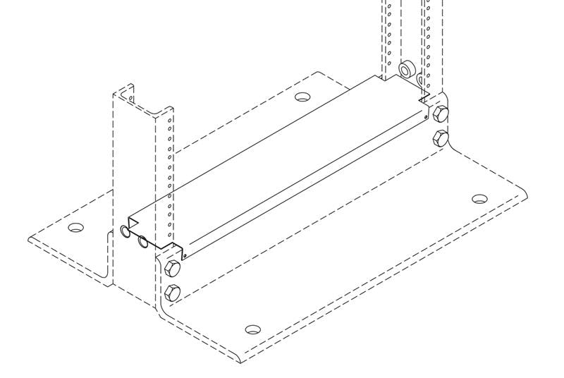 Chatsworth 42050-E19 | Rack Base Dust Cover, For use with 19" Rack, 6"D (150 mm) Rack Channel, Glacier White