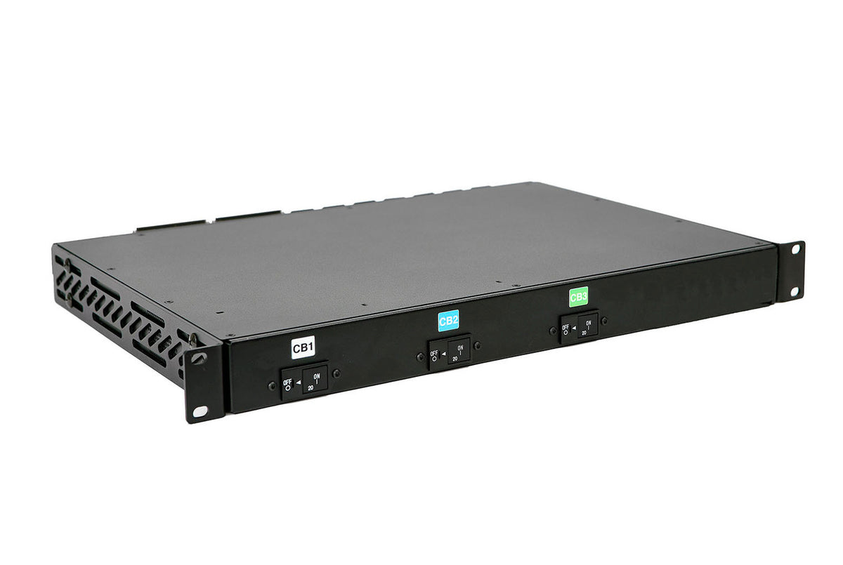 Chatsworth E0-1249-C | Basic eConnect PDU, Black, Horizontal 1U, L21-30 Input, Locking (12) C13 Outlets, 8.6kW, 149°F (65°C)