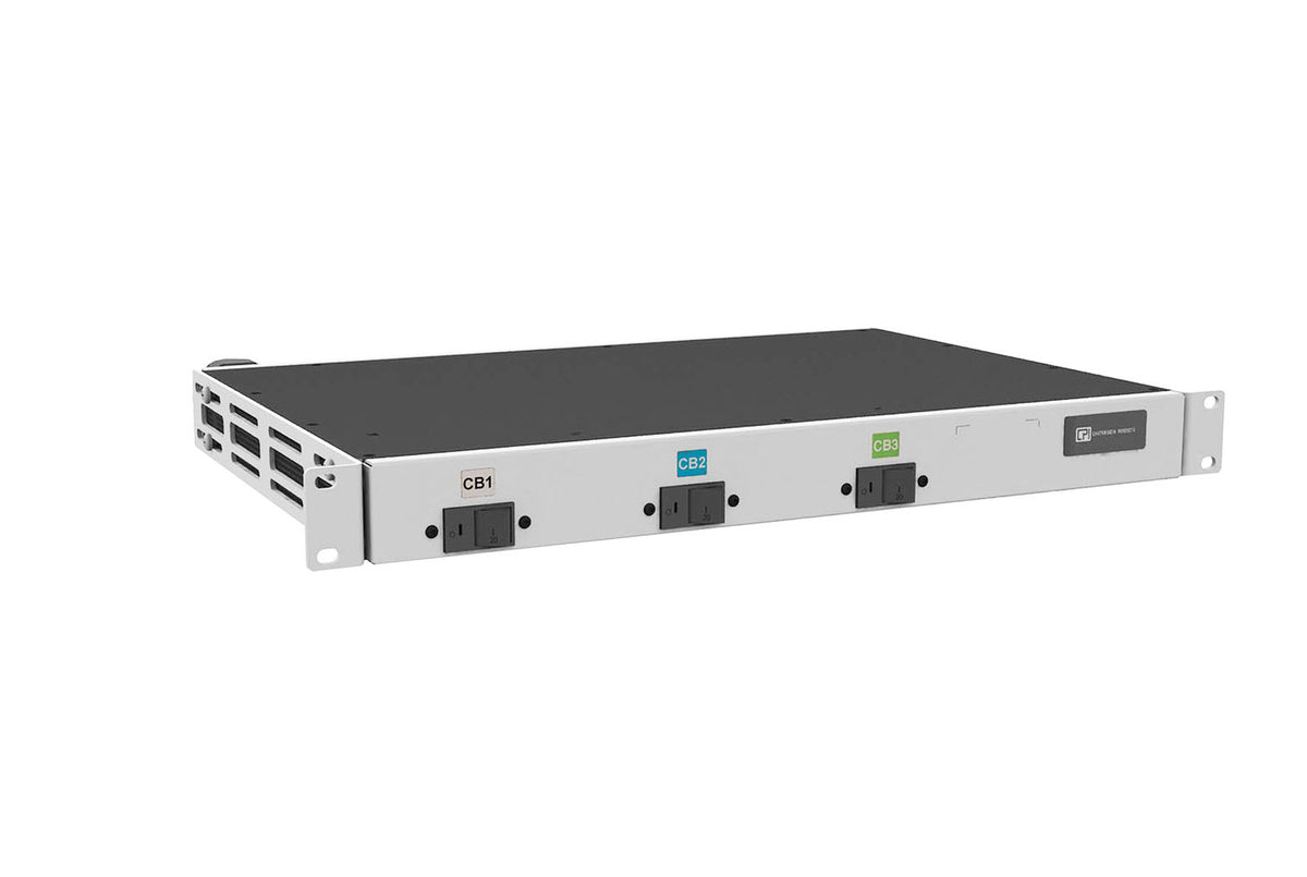 Chatsworth E0-1271-E | Basic eConnect PDU, Glacier White, Horizontal 1U, L6-30 Input, Locking (8) C13 + (4) C19 Outlets, 5kW, 149°F (65°C)