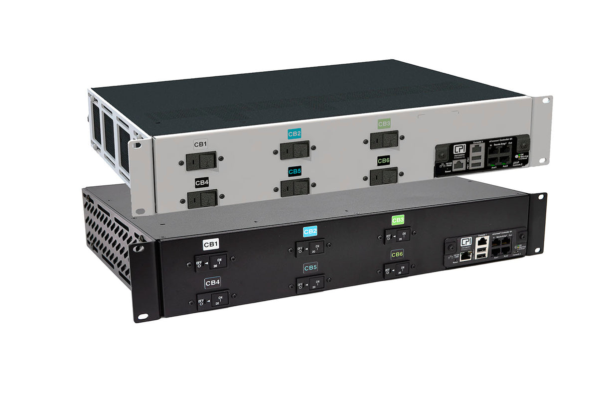 Chatsworth EA-3404-CE | Monitored eConnect PDU, Redundancy Pack, 1 Black/1 Glacier White, Horizontal 2U, L6-30 Input, Locking (24) C13 Outlets, 5kW