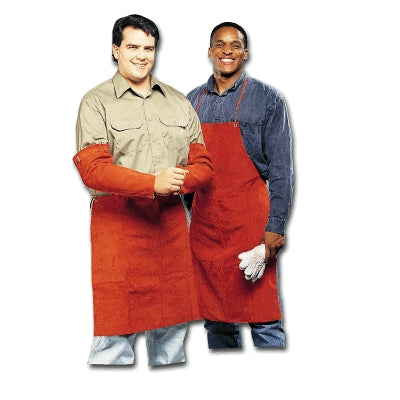 Chicago Protective Apparel 536CLRUST | Protective Apparel Leather Welder's Bib Apron, 24"W X 36"L