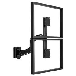 Chief Manufacturing K4S120B | Monitor Mount, Focal Depth Adjustable, 1 x 2 Array, Slatwall Mount, Landscape/Portrait
