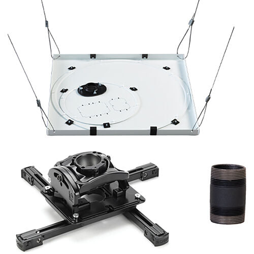Chief Manufacturing KITPR003 | Projector Mount Kit, Universal, Black, Includes Suspended Ceiling Panel Kit, 3 Inch Steel Fixed Extension Column