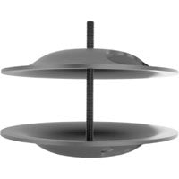 Chief Manufacturing KTA1007B | Monitor Array Grommet Mount, Large Base, 8 Inch Width x 8 Inch Depth x 2 Inch Height, Black