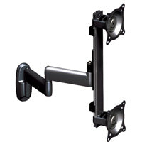 Chief Manufacturing KWD230B | Dual Vertical Monitor Swing Arm Wall Mount