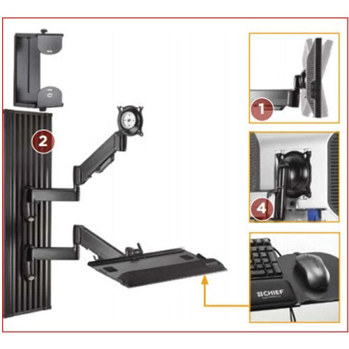 Chief Manufacturing KWP110S | Display Mount, Wall, Silver