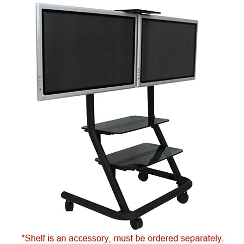 Chief Manufacturing PPD2000 | TV Mount Video Conferencing Cart, Landscape/Portrait, 2-Monitor, 2 x 1 Screen Array