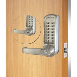 Codelocks Llc CL610BB BS G2 | Mechanical Lock Latchbolt, Spring Loaded Spindle, Zinc Alloy, PVD Brushed Steel, with Optional Keyway, for Hung Door