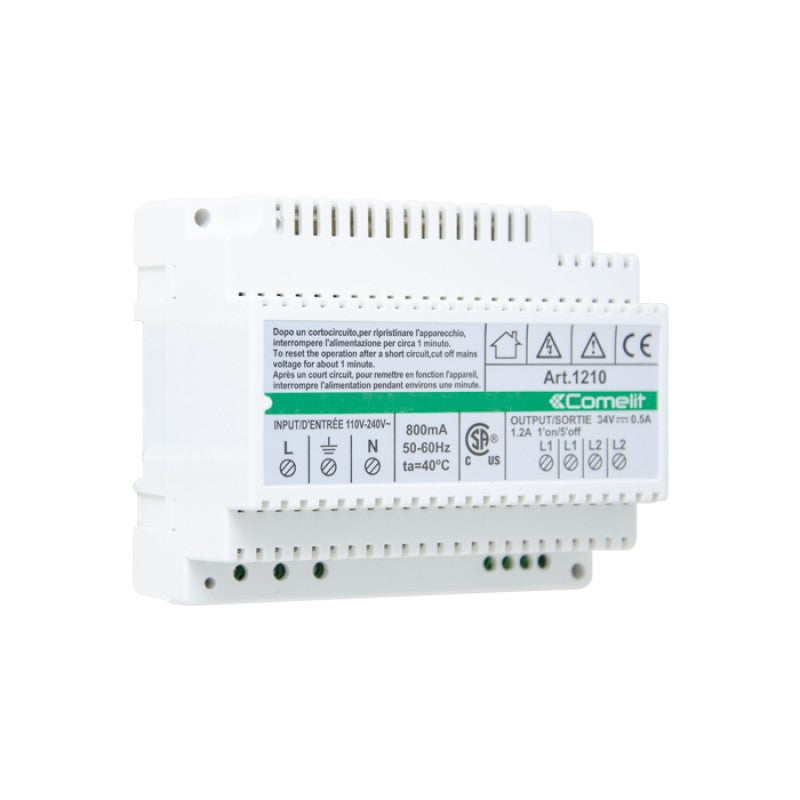 Comelit 1210 | Mixer and Power Supply For Building KIT Systems CSA US Rated Used With 4681, 1621, 1621VC