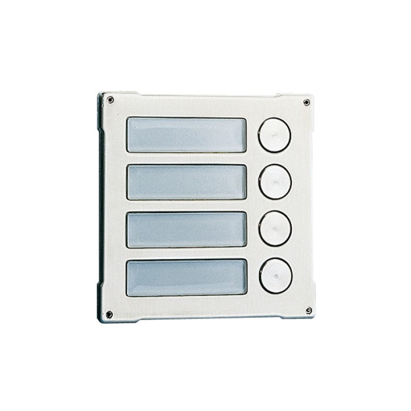 Comelit 3064S | Vandalcom 4 Push-button Module Compatible With 1621, 1622, 4680C, 4681, 4682