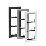 Comelit 3311/4W | iKall 4 Module Holder Frame Complete With Cornice White Color