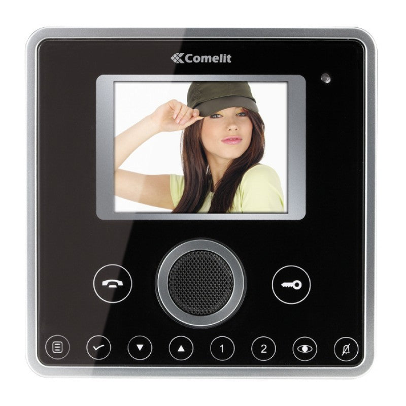 Comelit 6202BBM | Monitor (Black) With 3.5" LCD Screen + Induction Loop (VIP) Planux Series