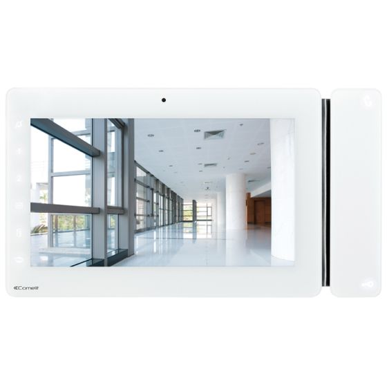 Comelit EX-9000H | Video Door Entry System Expansion Monitor, Surface/Flush Mount, 400 Milliampere, 13 Watt, LCD, 7" Display, 800 x 480 Resolution, 14-Button, 8.77" Width x 0.98" Depth x 4.88" Height