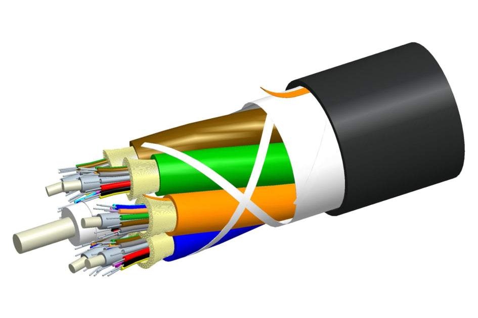CommScope 760038166 | Indoor/outdoor Plenum Distribution Cable, 72 Fiber Multi-Unit with 12 Fiber Sub Units