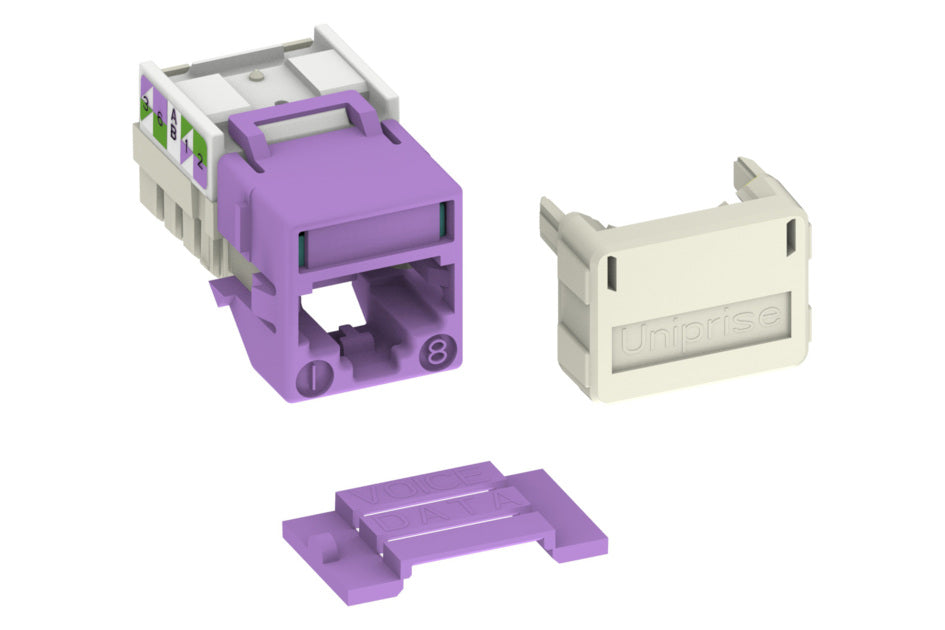 CommScope 760150029 | Uniprise Ultra 10 UNJ10G Category 6A U/UTP Information Outlet, Violet