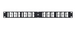 CommScope 760207290 | Unshielded Angled Discrete Distribution Module Panel, M-series, 1U, 24 Port, Black