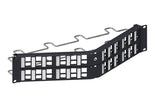 CommScope 760207308 | Unshielded Angled Discrete Distribution Module Panel, M-series, 2U, 48 Port, Black