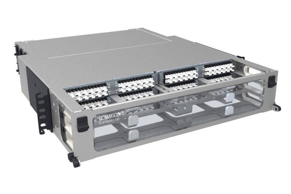 CommScope 760236368 | UD iPATCH 2U 288F-LC Distribution MPO12 ULL Module, LazrSPEED Wide Band, Sliding Panel