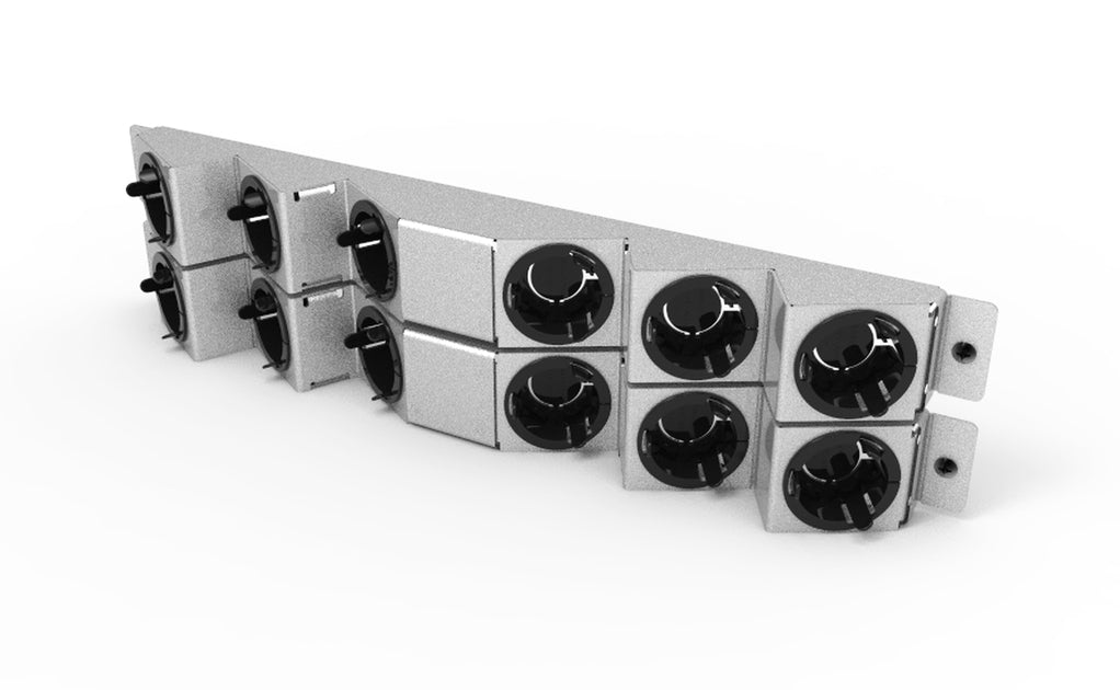 CommScope 760236812 | Ultra High Density 2U Fiber Shelf Rear Extension, 12 Cable Entries, Silver