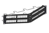 CommScope 760237043 | Unshielded Angled Discrete Distribution Module Panel, SL, 2U, 48 Port, Black