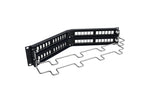 CommScope 760237049 | Shielded Angled Discrete Distribution Module Panel, SL, 2U, 48 Port, Black