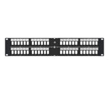 CommScope 760237049 | Shielded Angled Discrete Distribution Module Panel, SL, 2U, 48 Port, Black