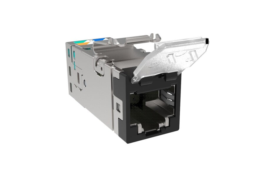 CommScope 760238130 | SL-Series Modular Jack, Rj45, Cat6A Shielded, With Dust Cover, Black