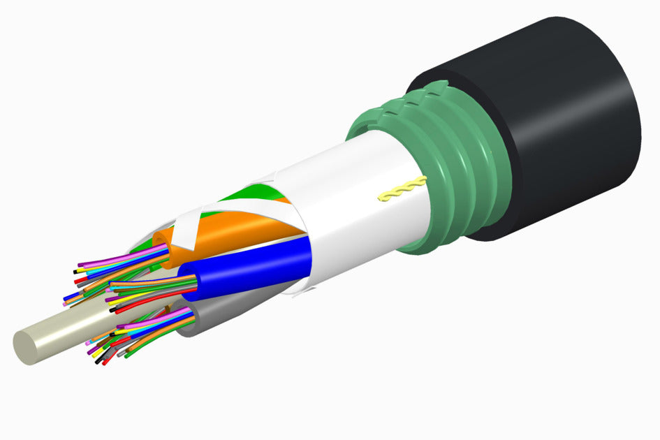 CommScope 760239012 | Fiber Indoor/Outdoor Cable, Lazrspeed, Single Jacket/Single Armor, Low Smoke Zero Halogen (Lszh), 6 Fiber, Black Jacket Color