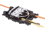CommScope 760239339 | Fiber Splice Closure, In-Line, with 4 Gel Cable Sealing Kits, 1 Pre-Installed 24-Splice Tray