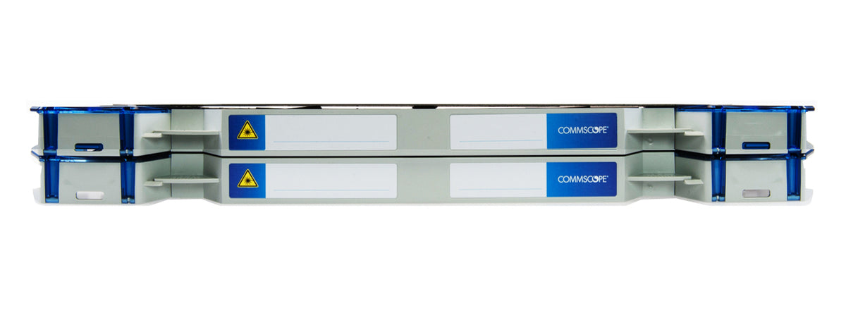 CommScope 760239976 | NG4 Fiber Chassis, Gray with 4 Unloaded Trays, 2E High, for Holding 8 NG4 Adapter Packs
