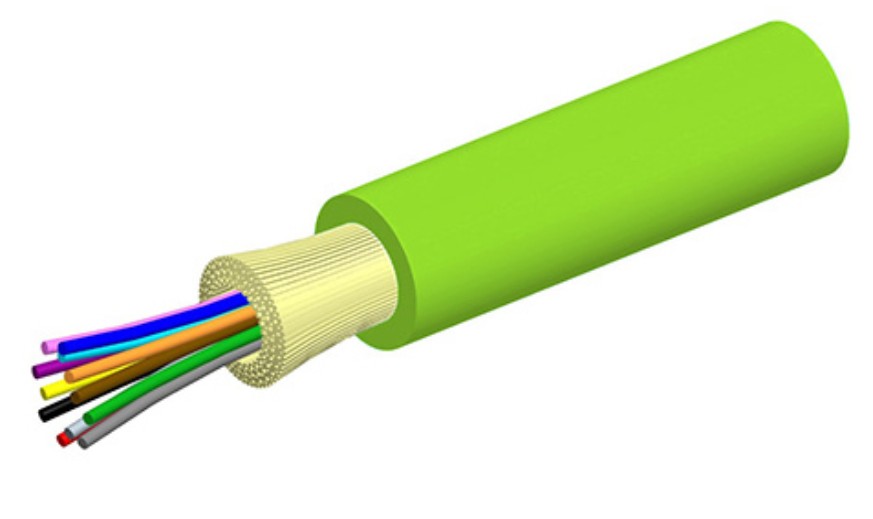 CommScope 760241481 | Fiber Indoor Cable, Lazrspeed Plenum Distribution Cable, 6 Fiber Single-unit, Multimode OM4, Green Jacket Color
