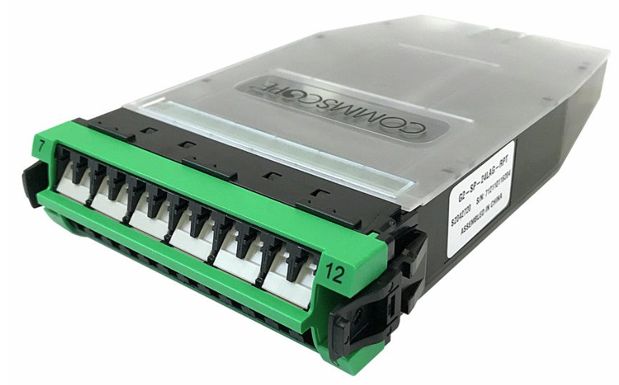 CommScope 760248151 | 12-port Duplex OS2 LC/APC ribbon cassette G2-SP-24LAG-RPT