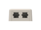 CommScope 760254557 | Surface Mount Box, plenum, universal, two ports, light almond
