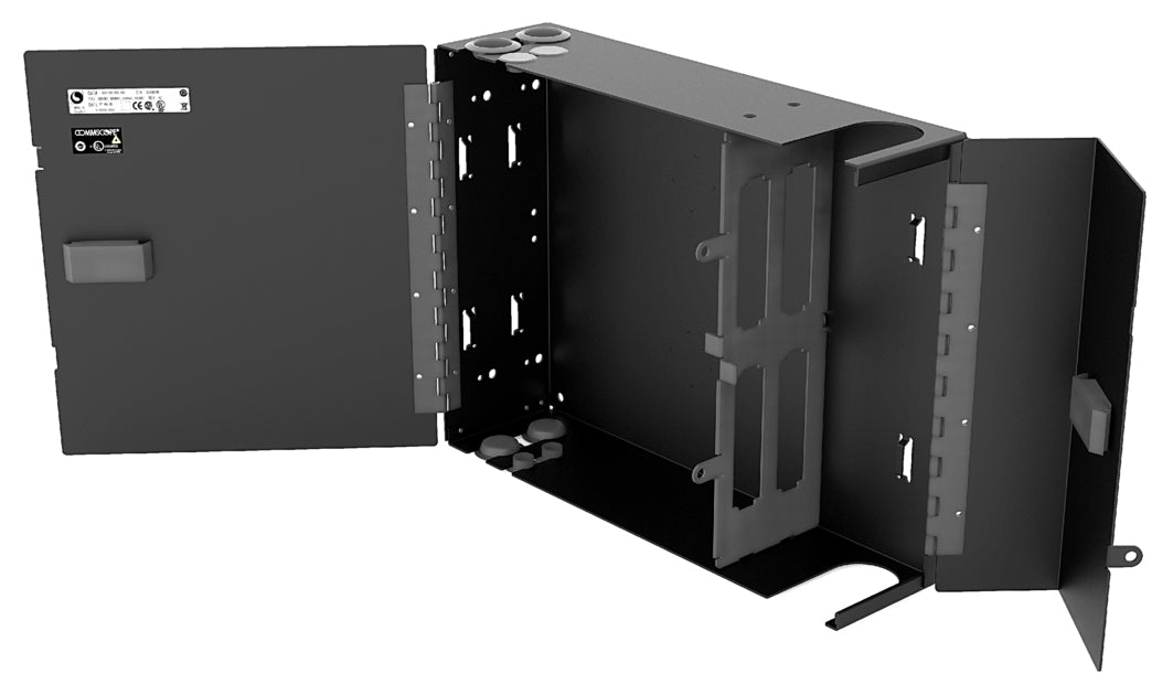 CommScope 760248902 | Wall Mount Building Enclosure Configured for Four G2 Style Modules, Splice Cassettes or  Adapter Packs