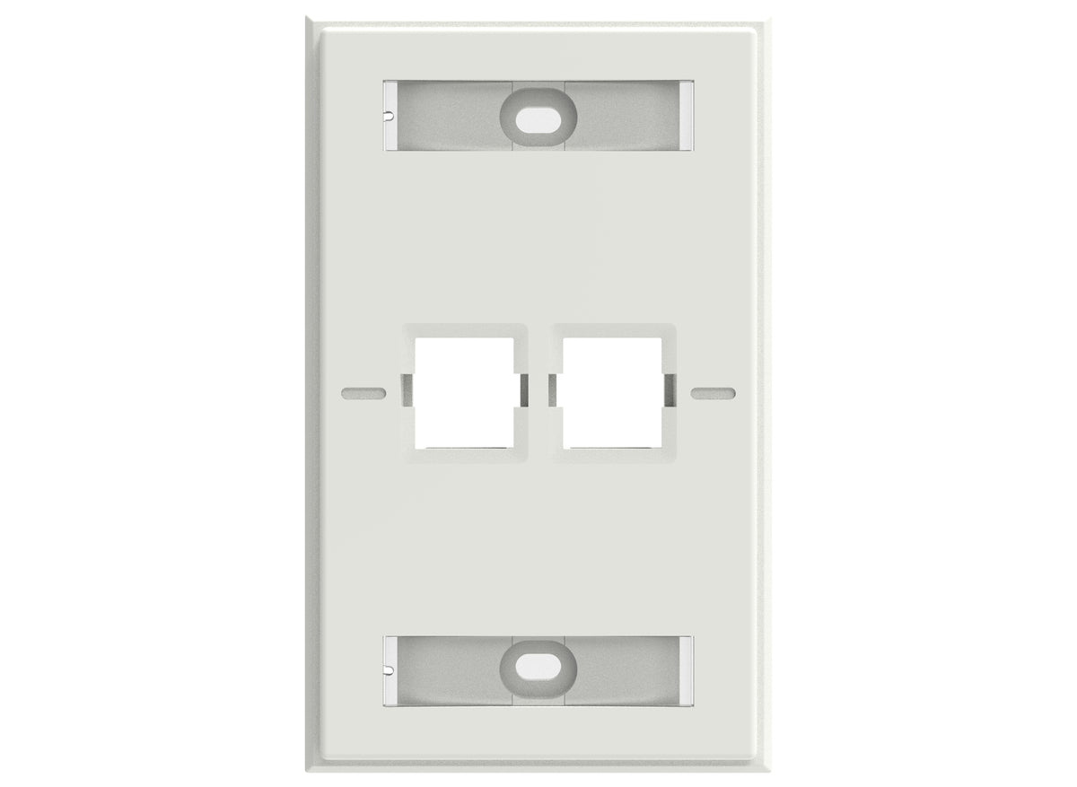 CommScope 760249129 | Faceplate Kit, Labelled, 1 Gang, 2 Port, Electric White