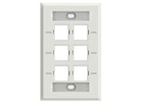 CommScope 760249131 | Faceplate Kit, Labelled, 1 Gang, 6 Port, Electric White