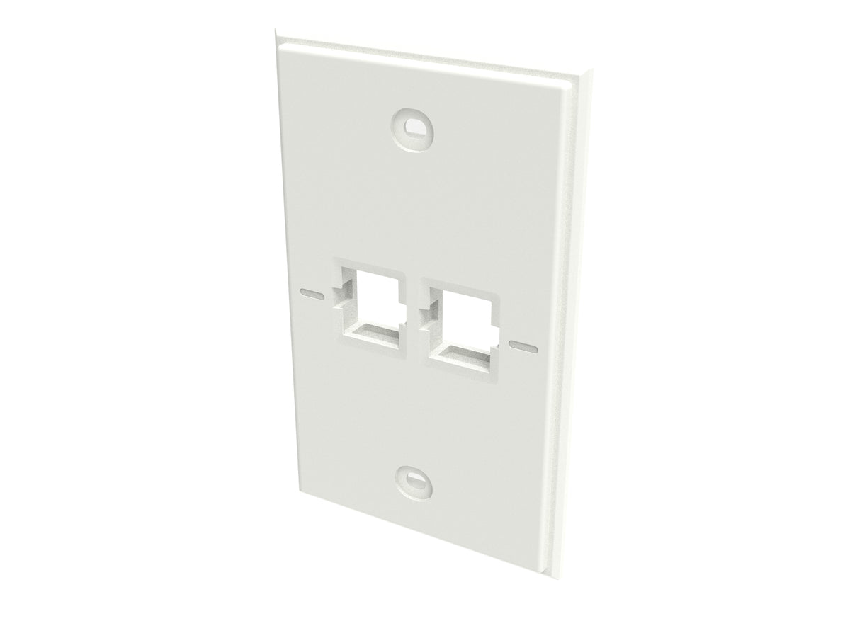 CommScope 760249133 | Faceplate Kit, No-Label, 1 Gang, 2 Port, Electric White