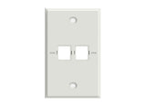 CommScope 760249133 | Faceplate Kit, No-Label, 1 Gang, 2 Port, Electric White