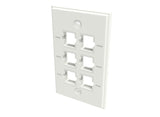 CommScope 760249135 | Faceplate Kit, No-Label, 1 Gang, 6 Port, Electric White